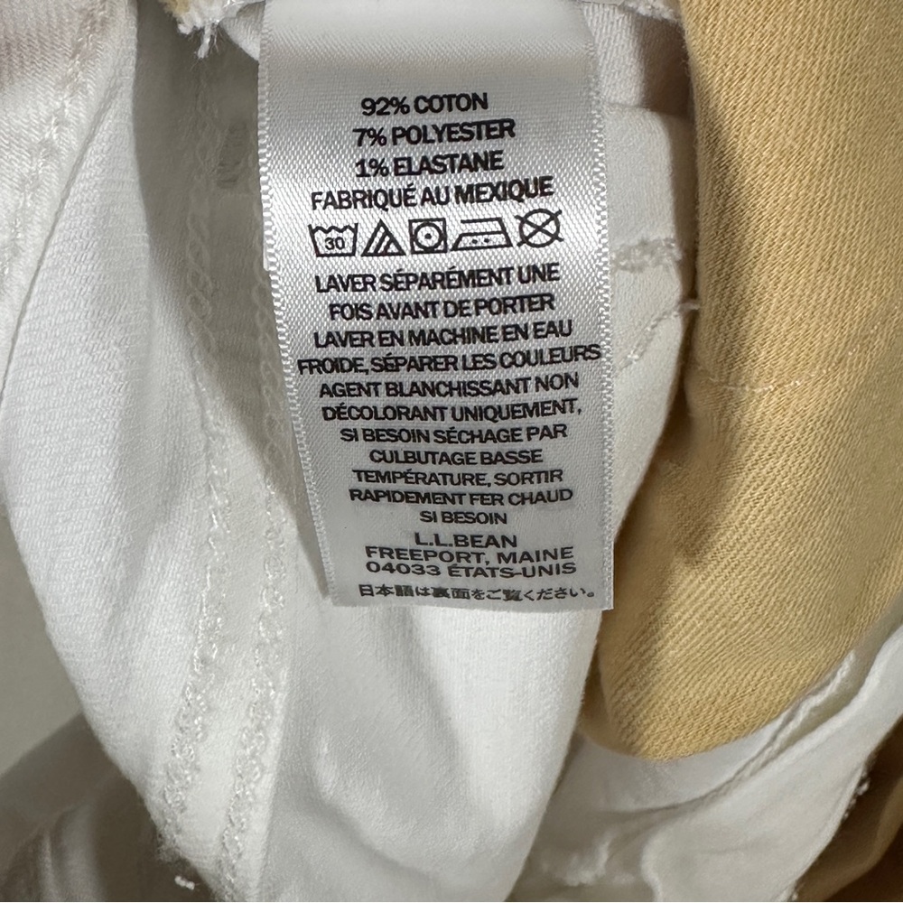 L.L. Bean Women’s Classic White Jeans Size 14 - Picture 5 of 9